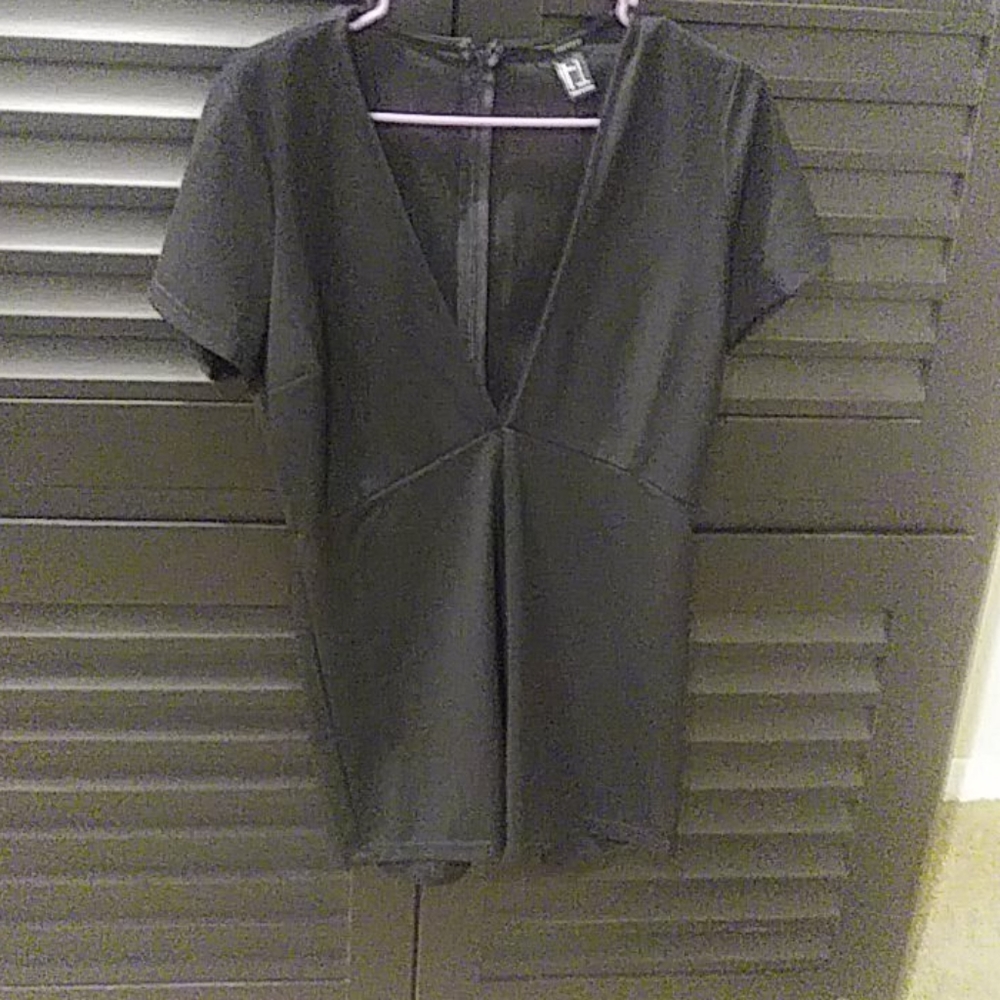 Black low cut romper